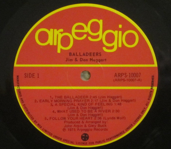 Jim & Don Haggart : Balladeers (LP, Album)