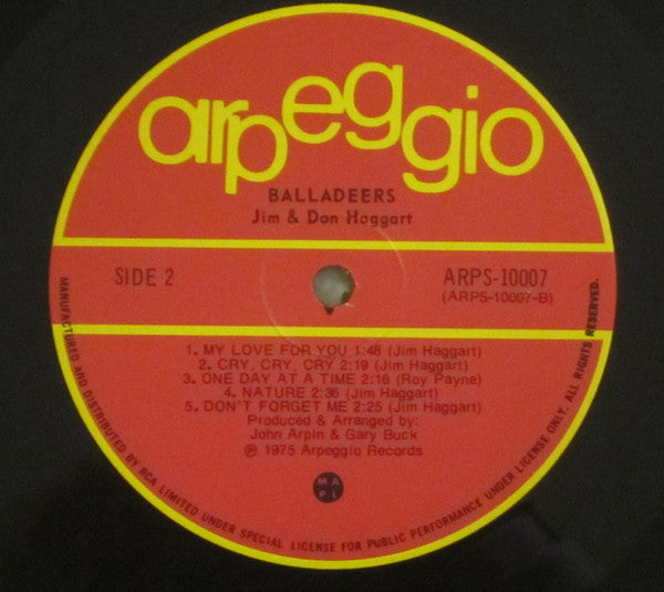 Jim & Don Haggart : Balladeers (LP, Album)