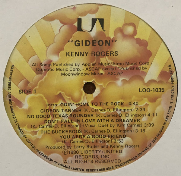 Kenny Rogers : Gideon (LP, Album)