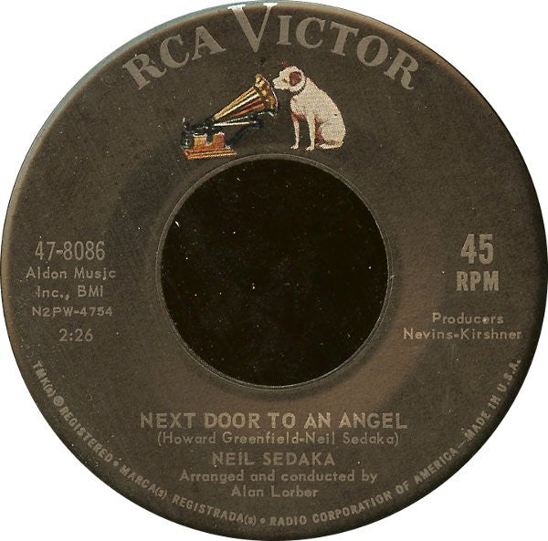 Neil Sedaka : Next Door To An Angel (7", Single, Ind)