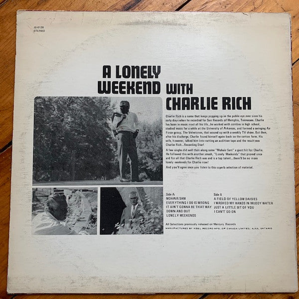 Charlie Rich : Lonely Weekends (LP, Comp)