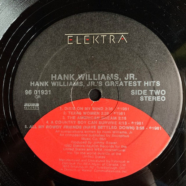 Hank Williams Jr. : Hank Williams Jr.'s Greatest Hits (LP, Comp, RE)