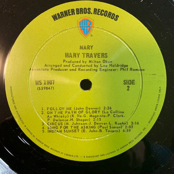Mary Travers : Mary (LP, Album)
