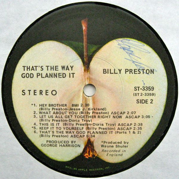 Billy Preston : That's The Way God Planned It (LP, Album, Los)
