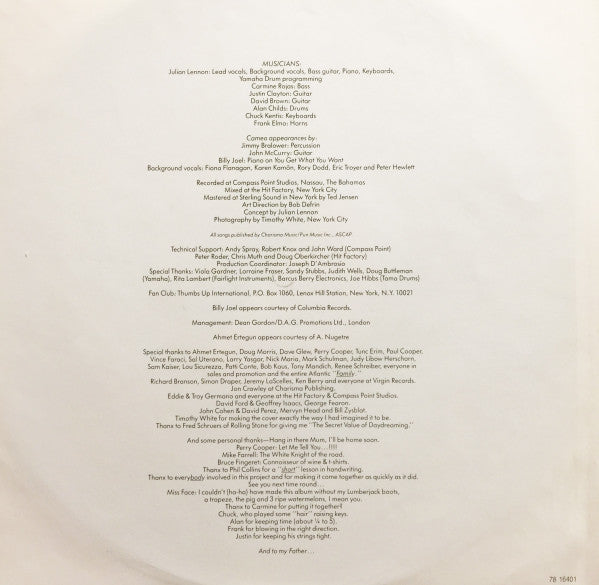 Julian Lennon : The Secret Value Of Daydreaming (LP, Album)