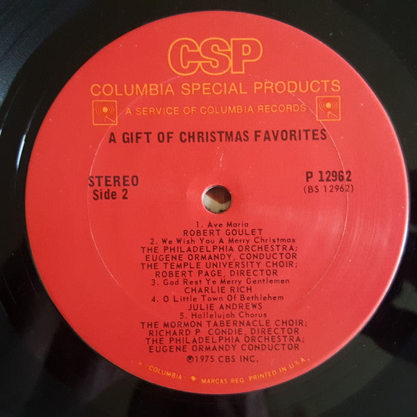 Various : A Gift Of Christmas Favorites (LP, Comp, S/Edition)