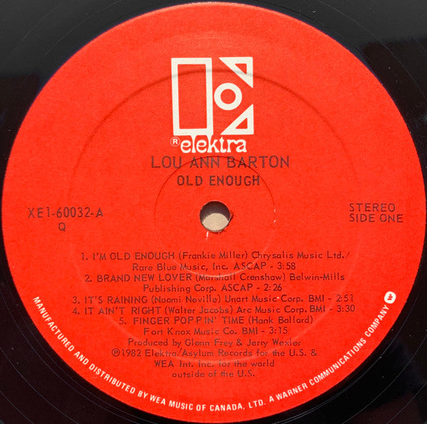 Lou Ann Barton : Old Enough (LP, Album)