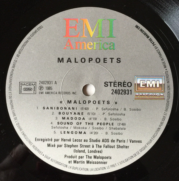 Malopoets : Malopoets (LP, Album)