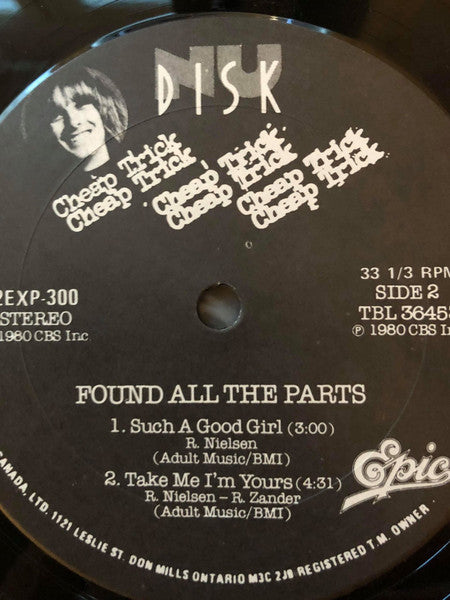 Cheap Trick : Found All The Parts (12", EP, RE, Tom + 7", S/Sided, RE)