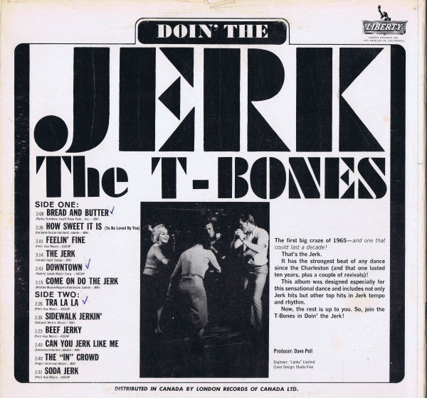 The T-Bones : Doin' The Jerk (LP, Album, Mono)