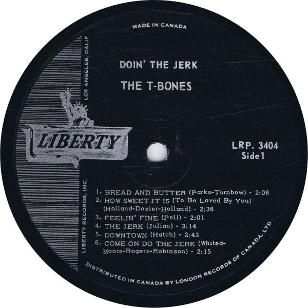 The T-Bones : Doin' The Jerk (LP, Album, Mono)