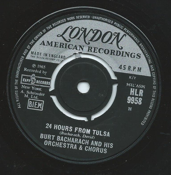 The Burt Bacharach Orchestra & Chorus : Don't Go Breaking My Heart (7")