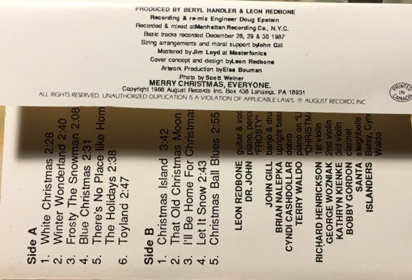 Leon Redbone : Christmas Island (Cass, Album)