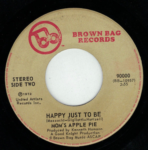 Mom's Apple Pie : Dawn Of A New Day / Happy Just To Be (7", Single)