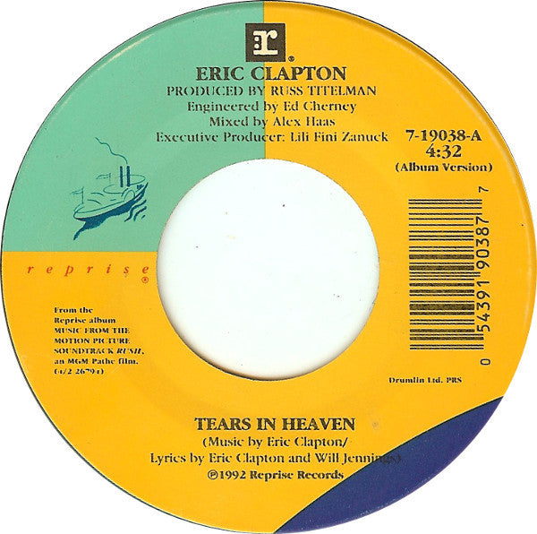 Eric Clapton : Tears In Heaven (7", Single)