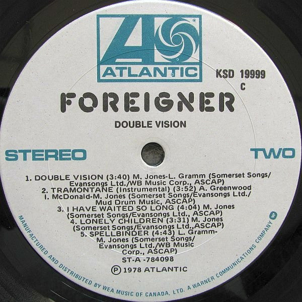 Foreigner : Double Vision (LP, Album)