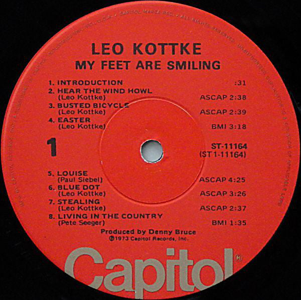 Leo Kottke : My Feet Are Smiling (LP, Album, Los)