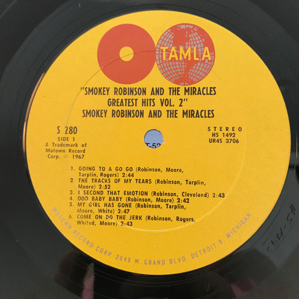 The Miracles : Smokey Robinson And The Miracles Greatest Hits Vol. 2 (LP, Comp, Ter)