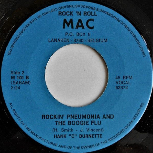 Hank C. Burnette : Tag Along (7")