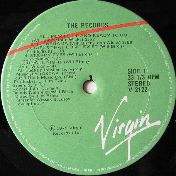 The Records : The Records (LP, Album, Gat)