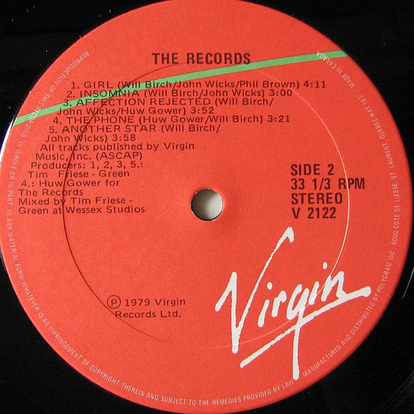 The Records : The Records (LP, Album, Gat)