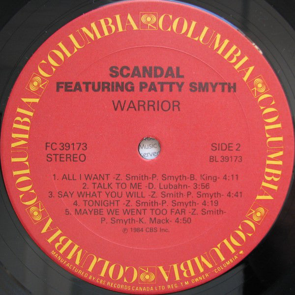 Scandal (4) featuring Patty Smyth : Warrior (LP, Album)