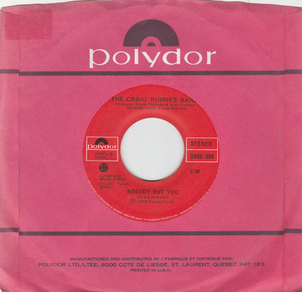 The Craig Ruhnke Band : Wear My Love (7", Single)