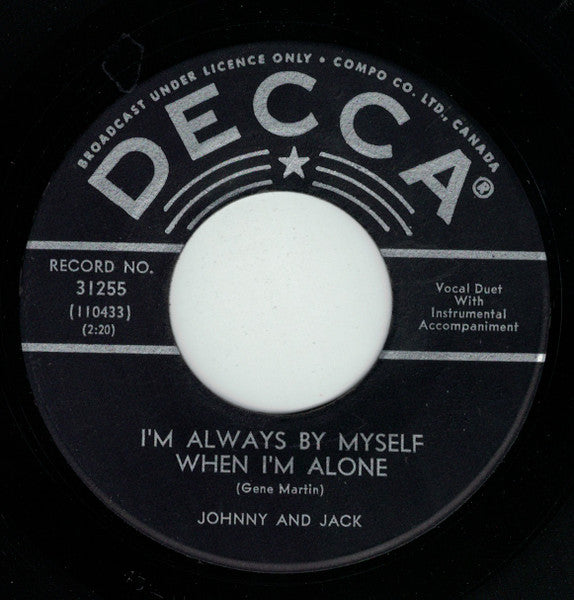 Johnny & Jack* : Lonesome Night Wind / I'm Always By Myself When I'm Alone (7", Single)