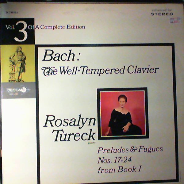 Rosalyn Tureck : The well-Tempered Clavier Nos. 17-24 from Book I (LP)