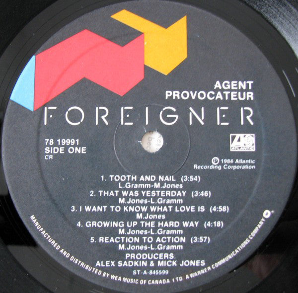 Foreigner : Agent Provocateur (LP, Album)