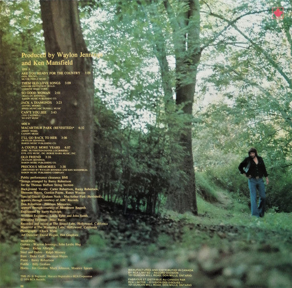 Waylon Jennings : Are You Ready For The Country (LP, Album, Gat)