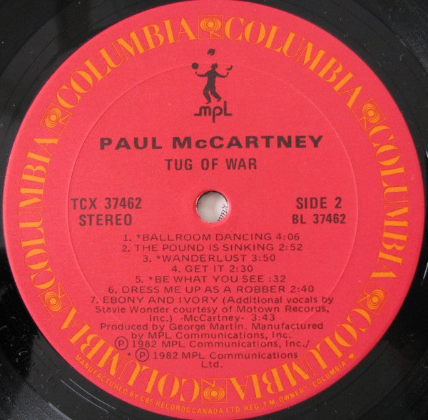 Paul McCartney : Tug Of War (LP, Album)