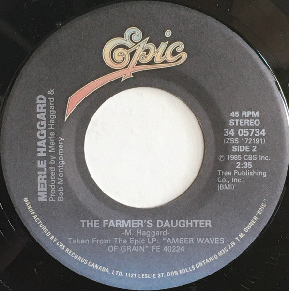 Merle Haggard : American Waltz / The Farmer's Daughter (7", Single)