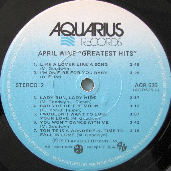 April Wine : Greatest Hits (LP, Comp)