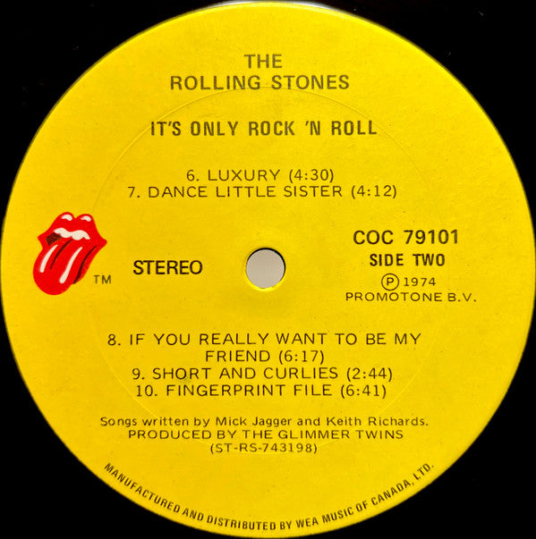 The Rolling Stones : It's Only Rock 'N Roll (LP, Album)