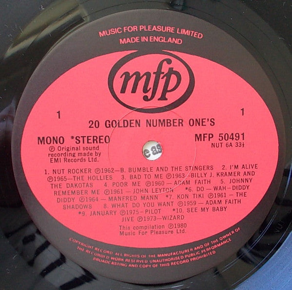 Various : 20 Golden Number Ones (LP, Comp, RE)