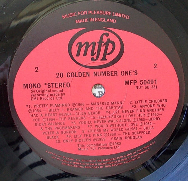 Various : 20 Golden Number Ones (LP, Comp, RE)