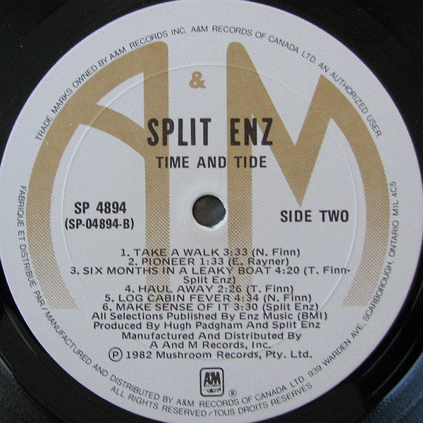 Split Enz : Time And Tide (LP, Album)