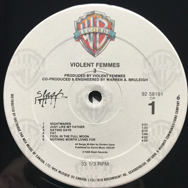 Violent Femmes : 3 (LP, Album)