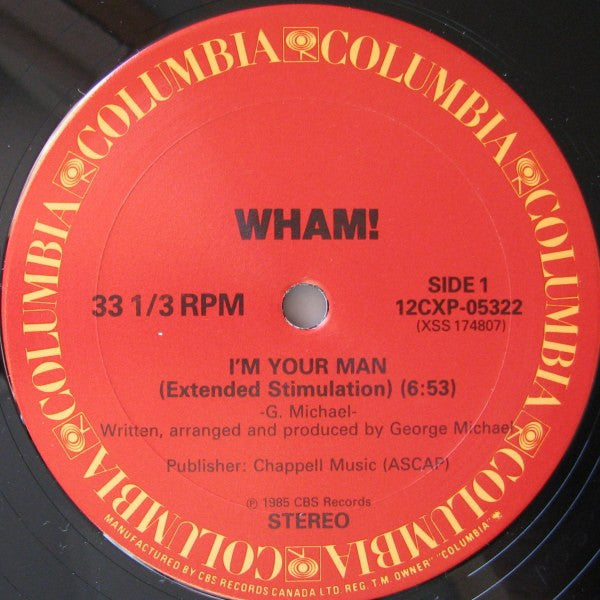 Wham! : I'm Your Man (12", Single)