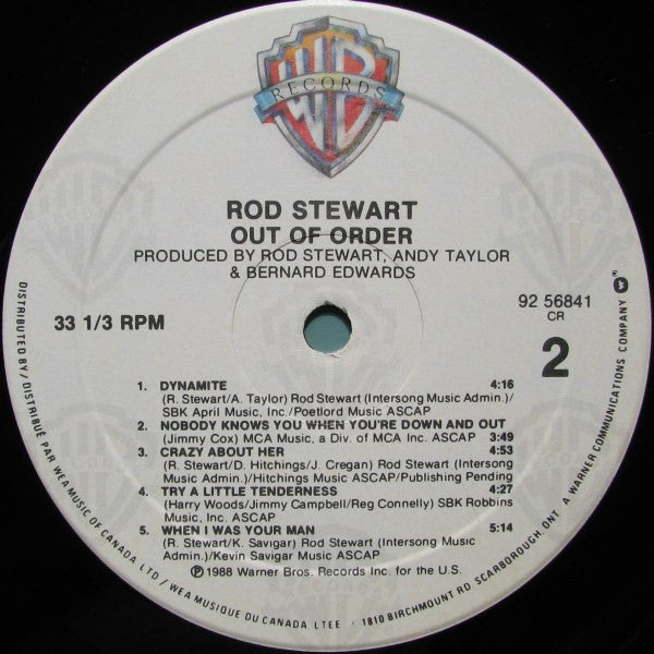 Rod Stewart : Out Of Order (LP, Album)