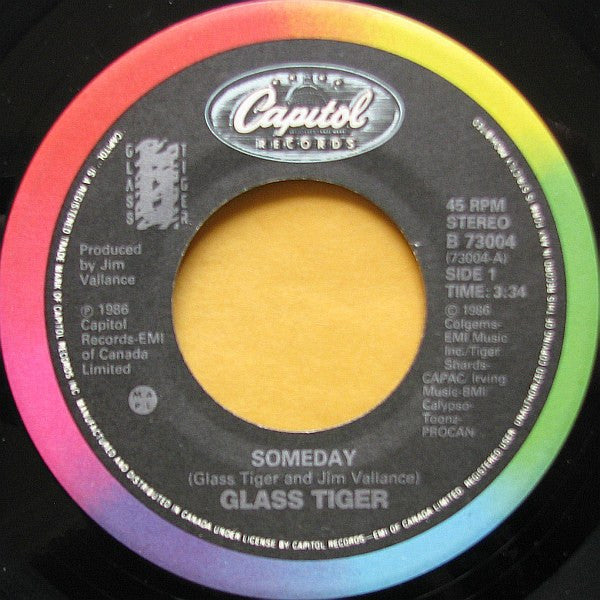 Glass Tiger : Someday (7", Single, S/Edition, Pos)