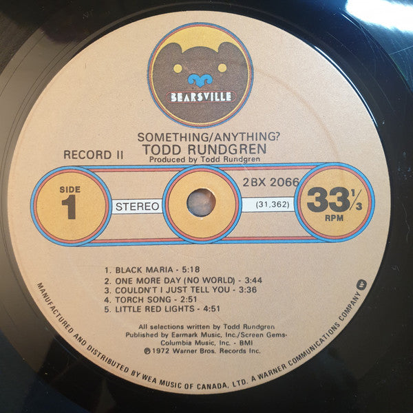Todd Rundgren : Something / Anything? (2xLP, Album, RE, Qua)