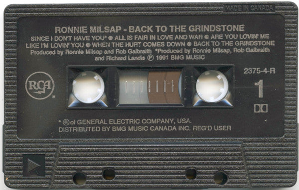 Ronnie Milsap : Back To The Grindstone (Cass, Album, Dol)
