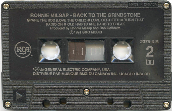 Ronnie Milsap : Back To The Grindstone (Cass, Album, Dol)
