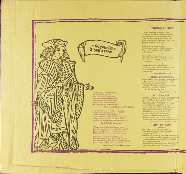 New York Pro Musica, Noah Greenberg : It Was A Lover And His Lass (LP, Mono, Gat)