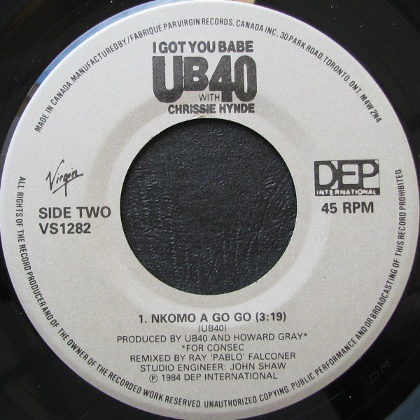 UB40 With Chrissie Hynde : I Got You Babe (7", Single)