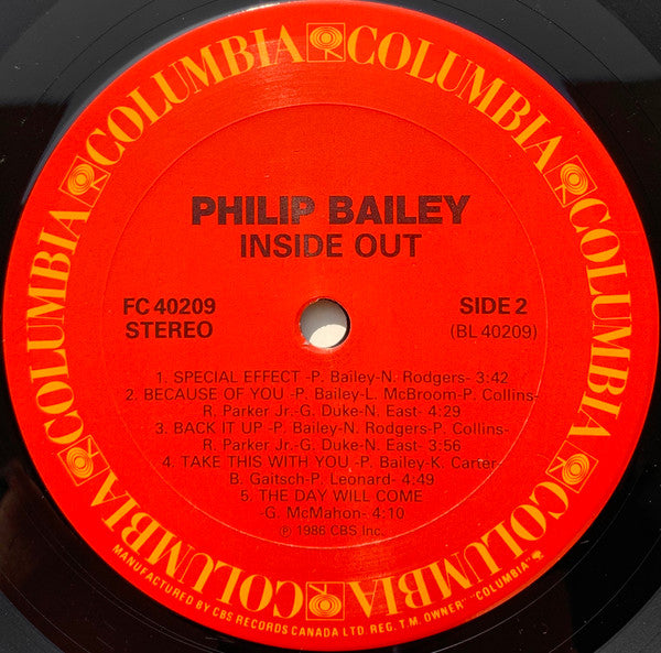 Philip Bailey : Inside Out (LP, Album)