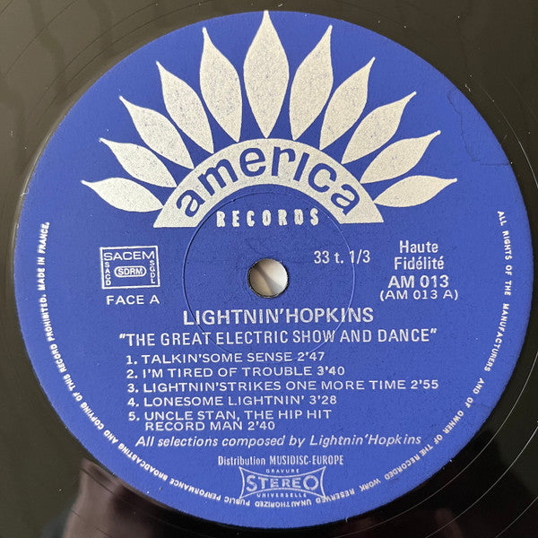 Lightnin' Hopkins : The Great Electric Show And Dance (2xLP, Album, Comp, Gat)