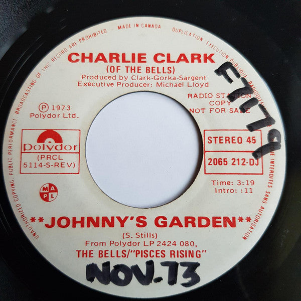 Charlie Clark (4) of The Bells (2) : Johnny's Garden (7", Promo)